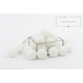 Cotton shining LED balls Cotton Balls - white, cotton love